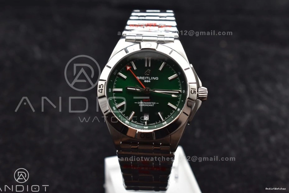 GMT On 1:1 Edition 534 OnTrend Bracelet SS 40mm Chronomat BLS Green A Best Dial Breitling Automatic Factory 0906